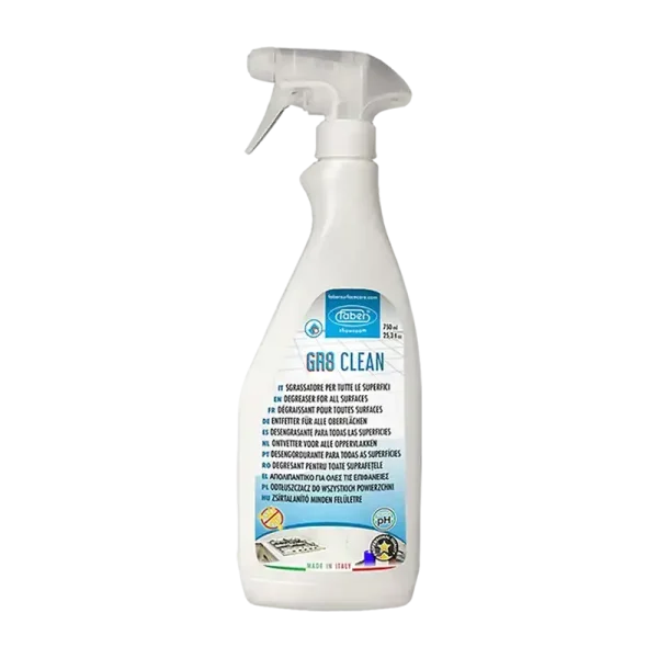 מסיר שומנים למטבח GR8 CLEAN של פאבר כימיה עבור ניקוי אבן קיסר ושיש.